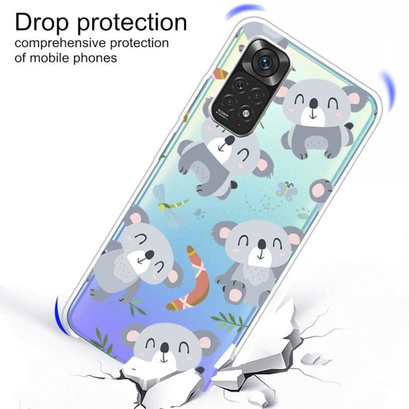 Coque Xiaomi Redmi Note 11 Pro / Note 11 Pro 5G Petits Koalas Gris