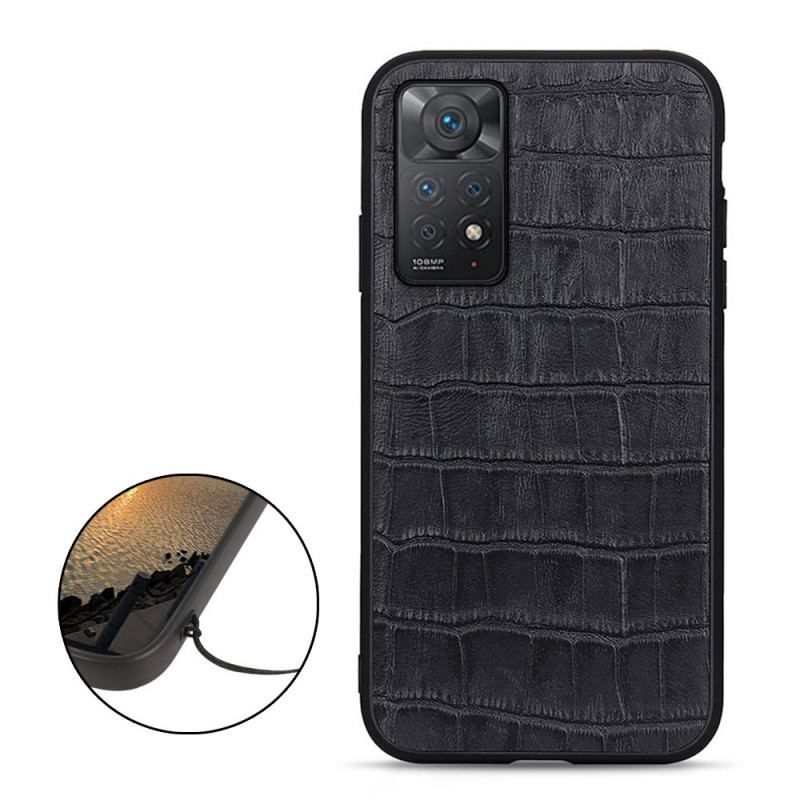 Coque Xiaomi Redmi Note 11 Pro / Note 11 Pro 5G Véritable Cuir Texture Crocodile