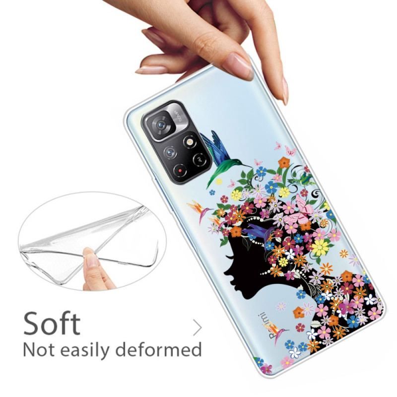 Coque Xiaomi Redmi Note 11 Pro Plus 5G Jolie Tête Fleurie