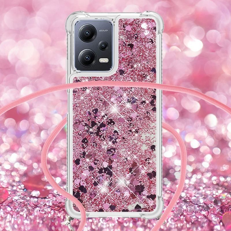 Coque Xiaomi Redmi Note 12/Poco X5 5G  à Cordon Paillettes