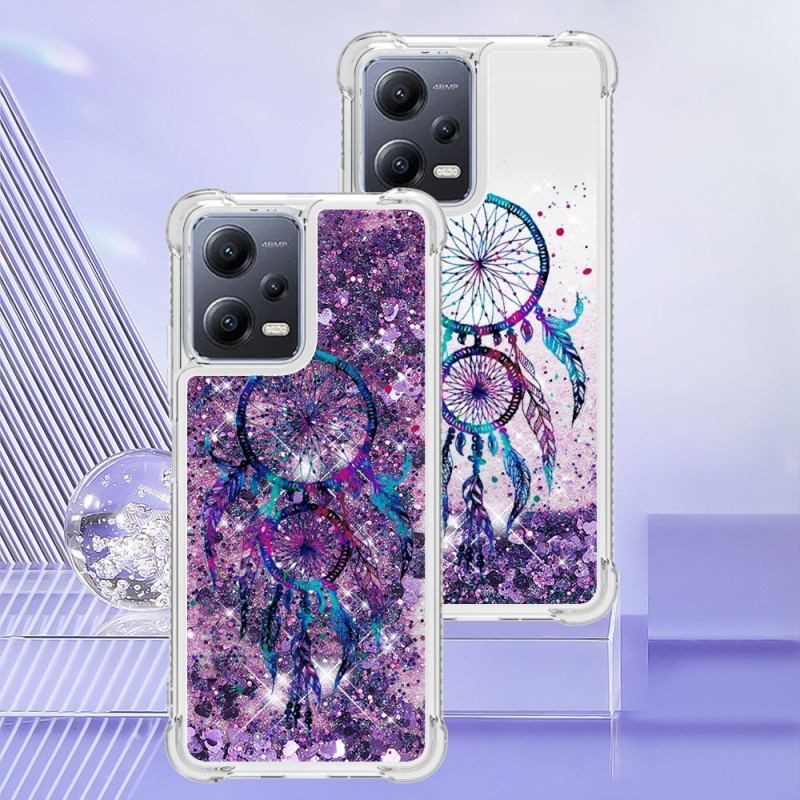 Coque Xiaomi Redmi Note 12/Poco X5 5G Paillettes Attrape Rêves