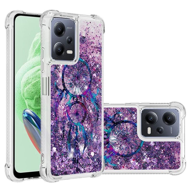 Coque Xiaomi Redmi Note 12/Poco X5 5G Paillettes Attrape Rêves