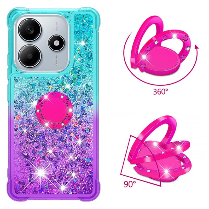 Coque Xiaomi Redmi Note 14 5G Gradient Paillettes avec Support