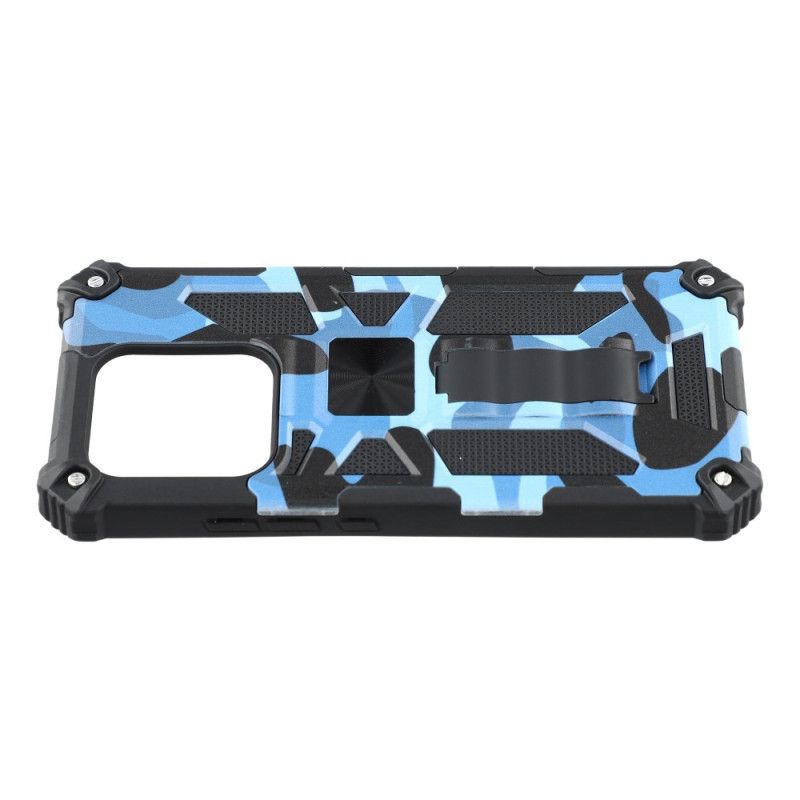 Coque Xiaomi Redmi Note 14 5G Robuste avec Support Intégré Camouflage