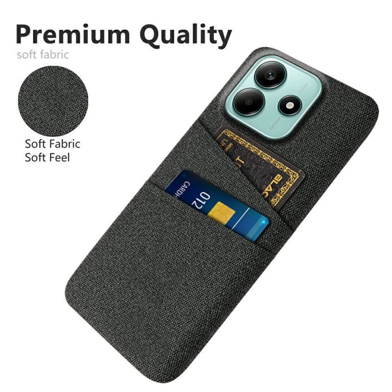 Coque Xiaomi Redmi Note 14 5G Tissu Porte-Cartes