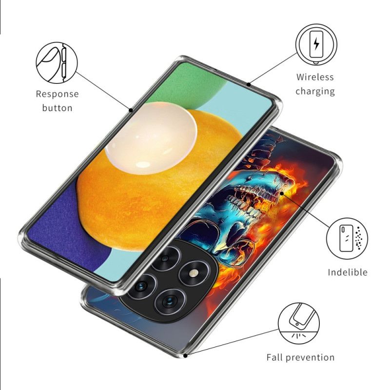 Coque Xiaomi Redmi Note 14 Pro 4G Crâne enflammé
