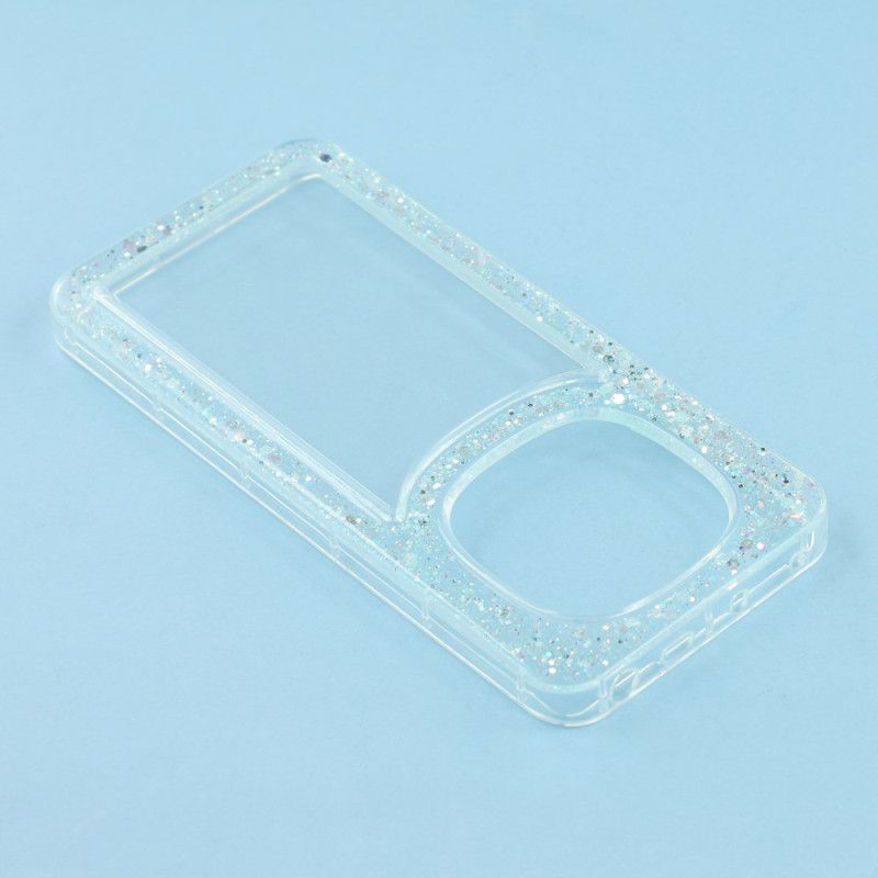 Coque Xiaomi Redmi Note 14 Pro 4G Transparente Rebord Paillettes