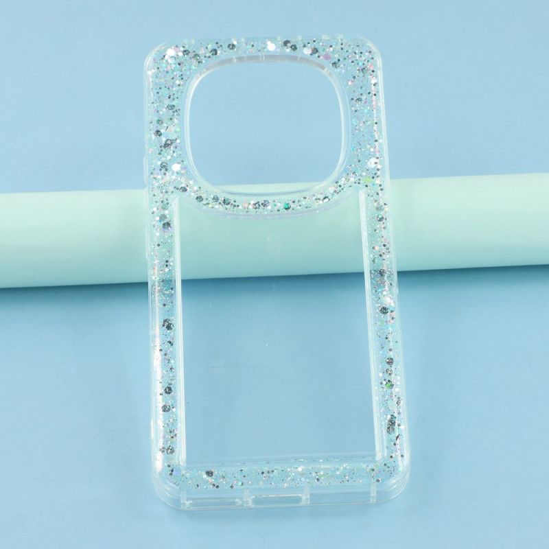 Coque Xiaomi Redmi Note 14 Pro 4G Transparente Rebord Paillettes