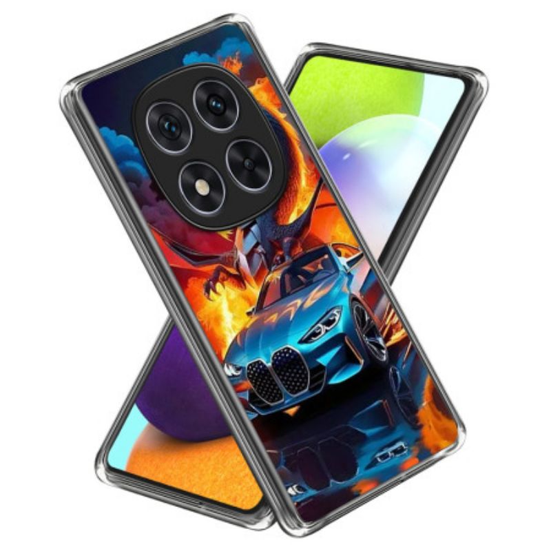 Coque Xiaomi Redmi Note 14 Pro 4G Voiture de Sport et Dragon