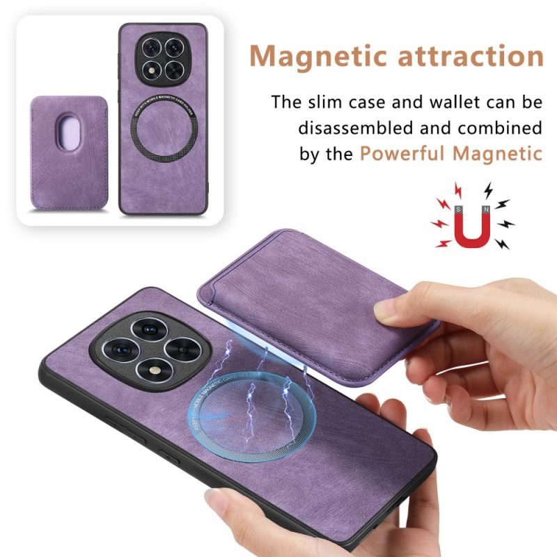 Coque Xiaomi Redmi Note 14 Pro 5G / Poco X7 Effet Cuir Porte-cartes Détachable