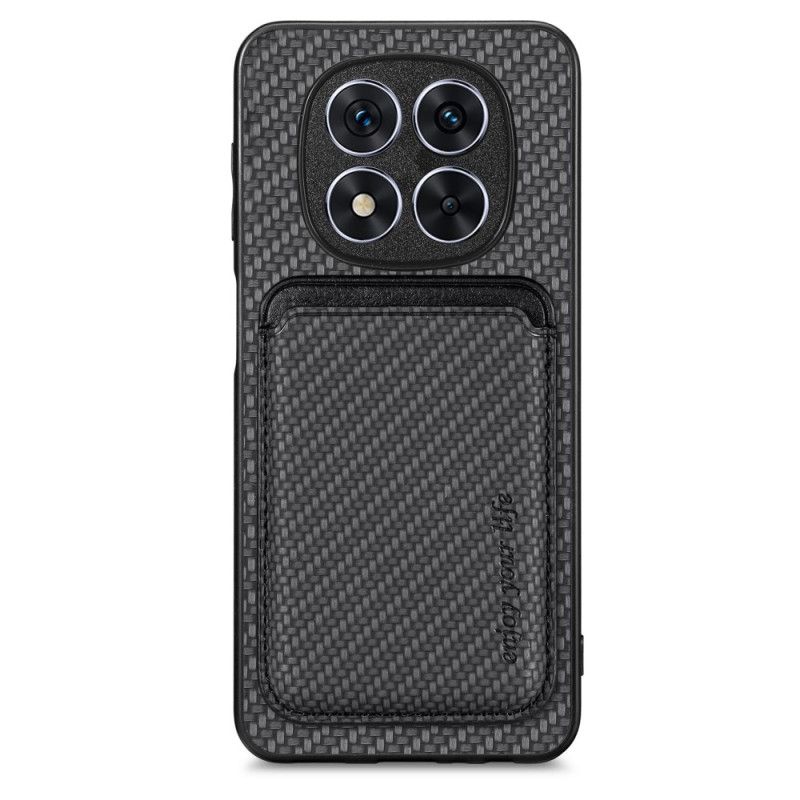 Coque Xiaomi Redmi Note 14 Pro 5G / Poco X7 Fibre Carbone Porte-Cartes Détachable