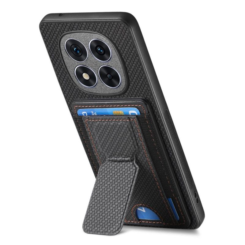 Coque Xiaomi Redmi Note 14 Pro 5G / Poco X7 Fibre Carbone Support et Porte-cartes