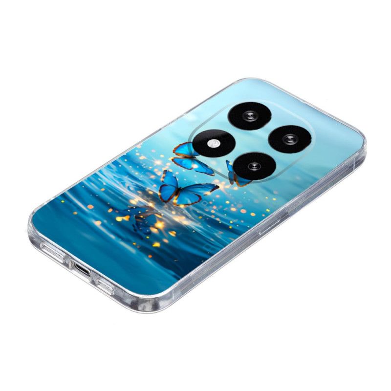 Coque Xiaomi Redmi Note 14 Pro 5G / Poco X7 Papillons sur l'Eau