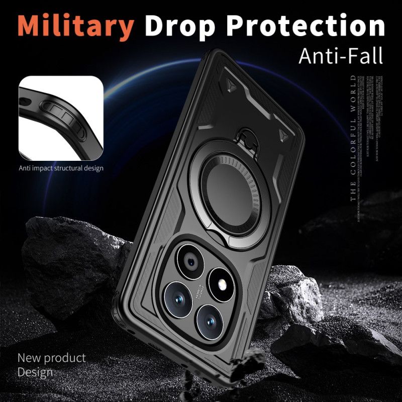 Coque Xiaomi Redmi Note 14 Pro 5G / Poco X7 Support Rotatif à et Compatibilité MagSafe,