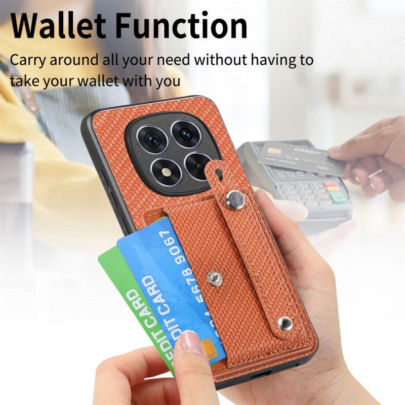 Coque Xiaomi Redmi Note 14 Pro Plus 5G avec Porte-Cartes et Sangle Manuelle