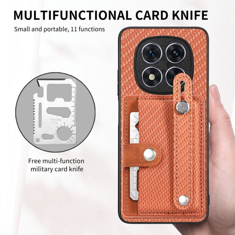 Coque Xiaomi Redmi Note 14 Pro Plus 5G avec Porte-Cartes et Sangle Manuelle