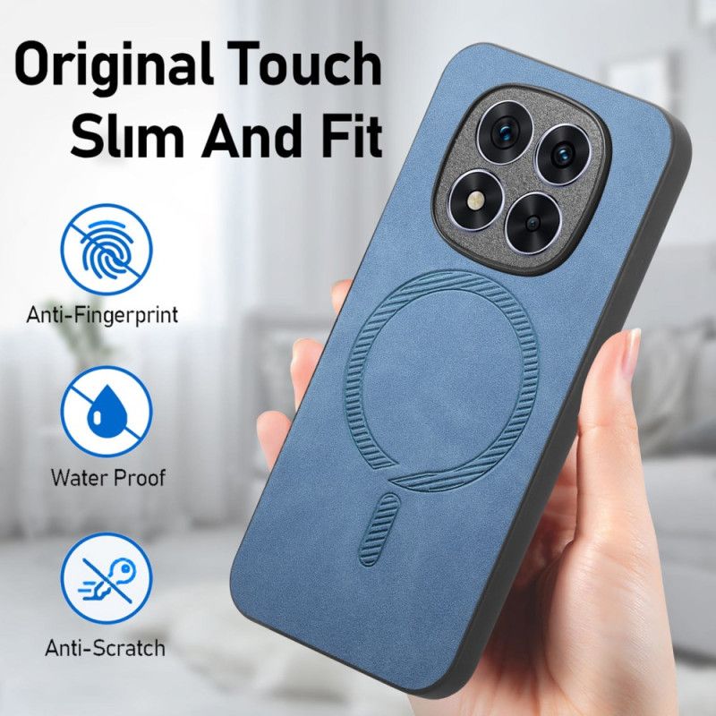 Coque Xiaomi Redmi Note 14 Pro Plus 5G Effet Cuir Compatible MagSafe