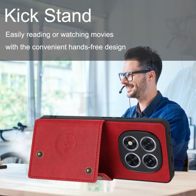 Coque Xiaomi Redmi Note 14 Pro Plus 5G Style Cuir Porte-cartes et Support