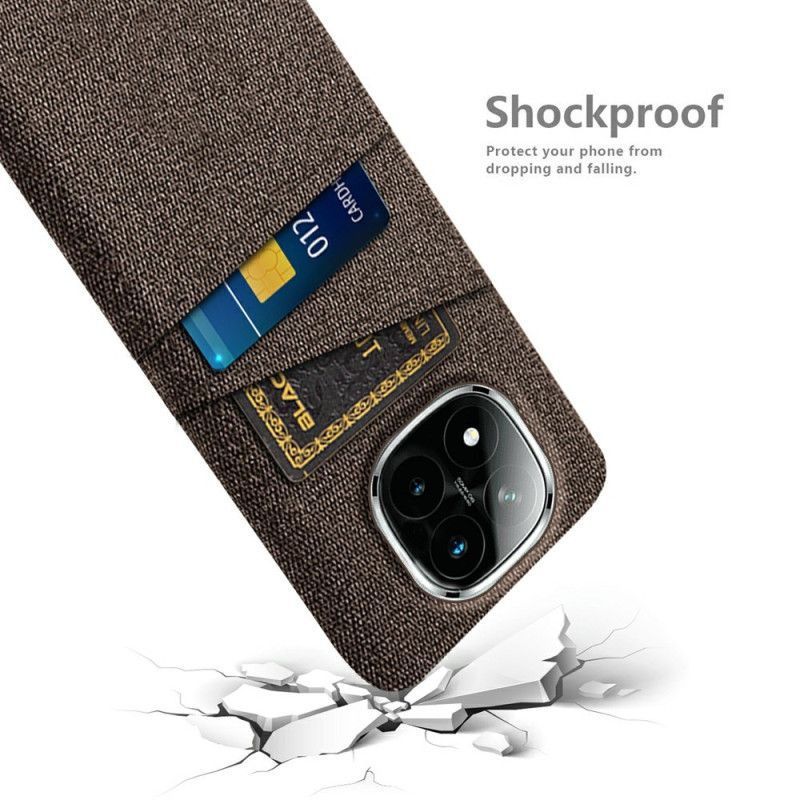 Coque Xiaomi Redmi Note 14 Pro Plus 5G Tissu Porte-Cartes