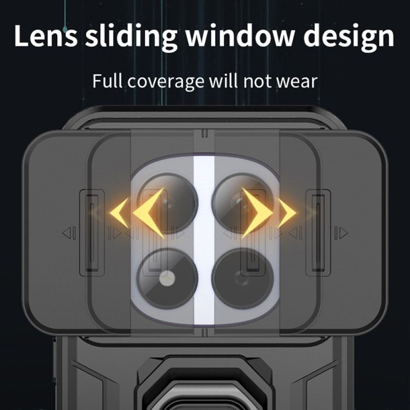 Coque Xiaomi Redmi Note 15 Pro 5G Ring Résistante avec Cache-Objectif