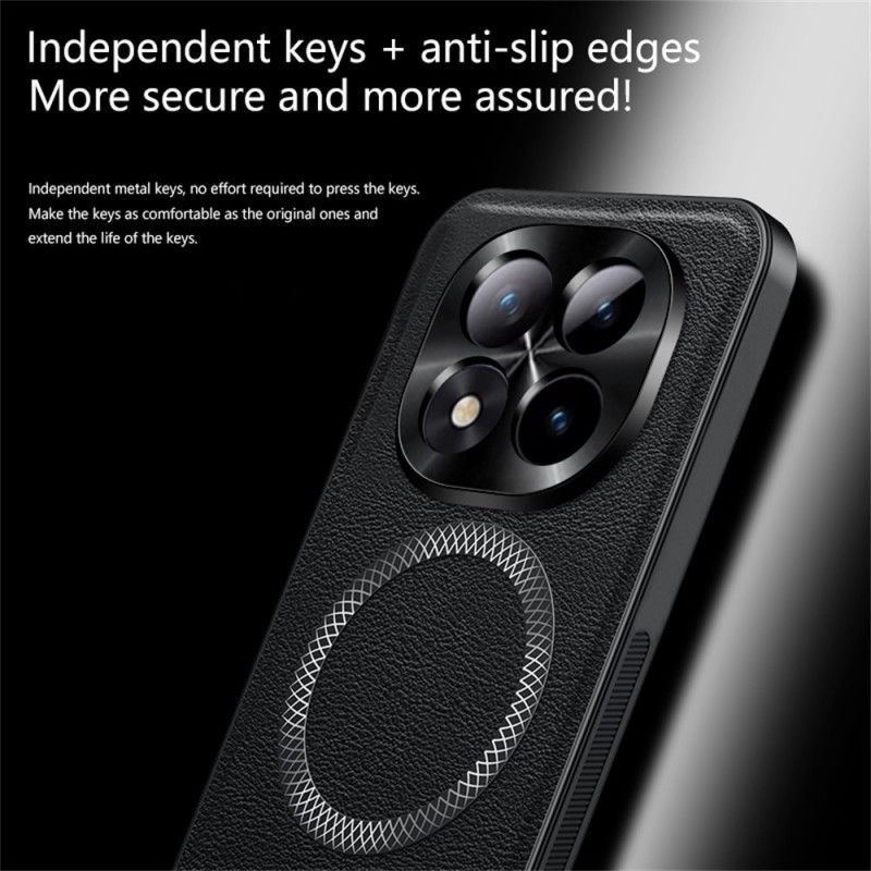 Coque Xiaomi Redmi Note 15 Pro Plus 5G / Poco M8 Pro 5G Magnétique Effet Cuir