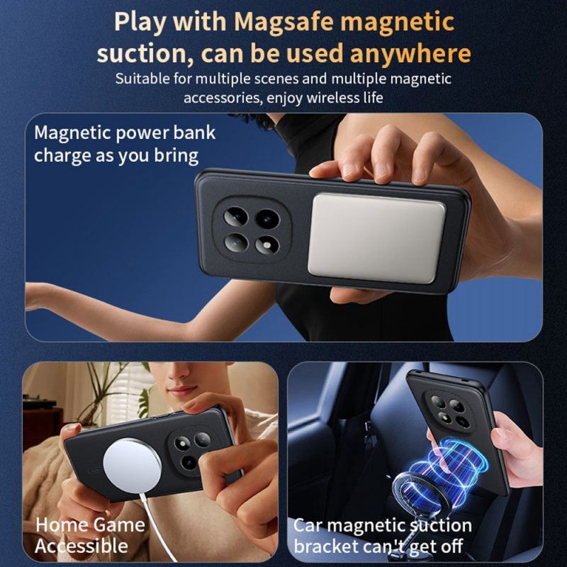 Coque Xiaomi Redmi Note 15 Pro Plus 5G / Poco M8 Pro 5G Magnétique Effet Cuir