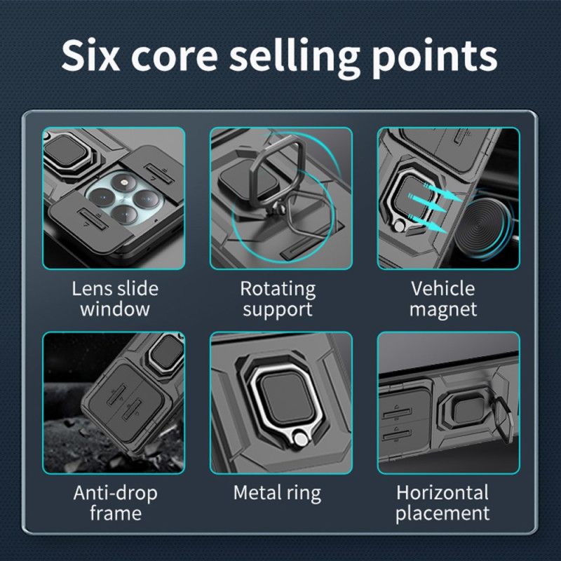 Coque Xiaomi Redmi Note 15 Pro Plus 5G / Poco M8 Pro 5G Support Béquille et Cache Objectif