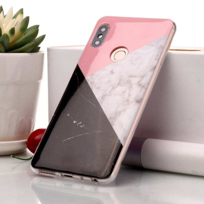 Coque Xiaomi Redmi Note 5 Effet Marbre Geométrique