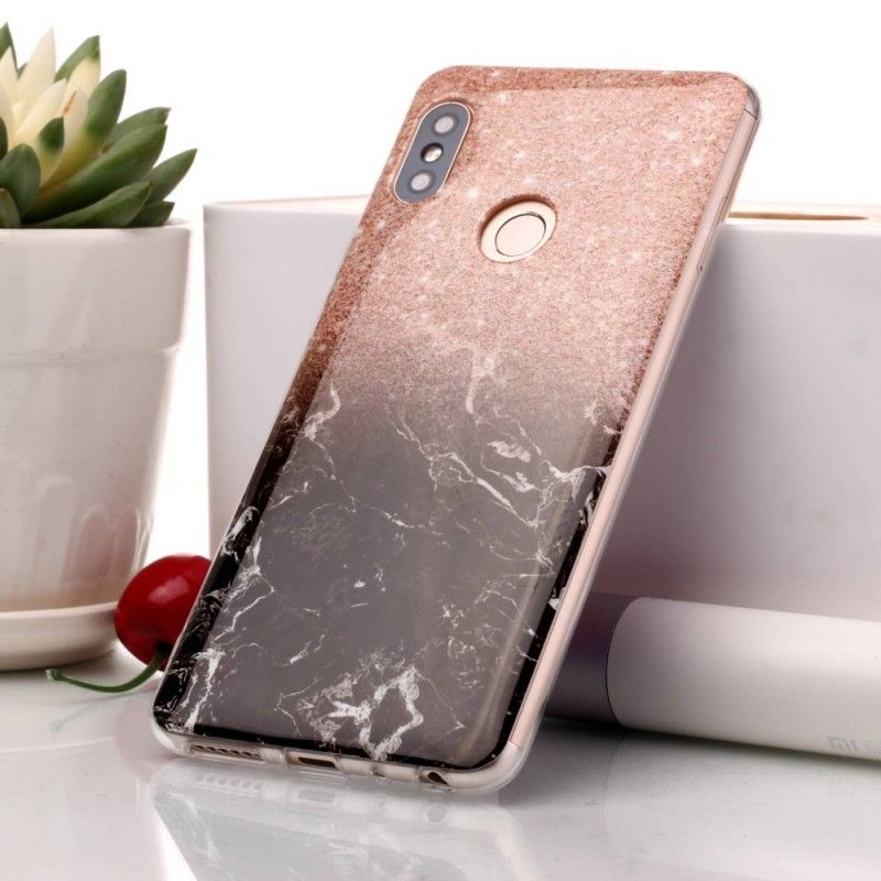 Coque Xiaomi Redmi Note 5 Marbre Paillettes