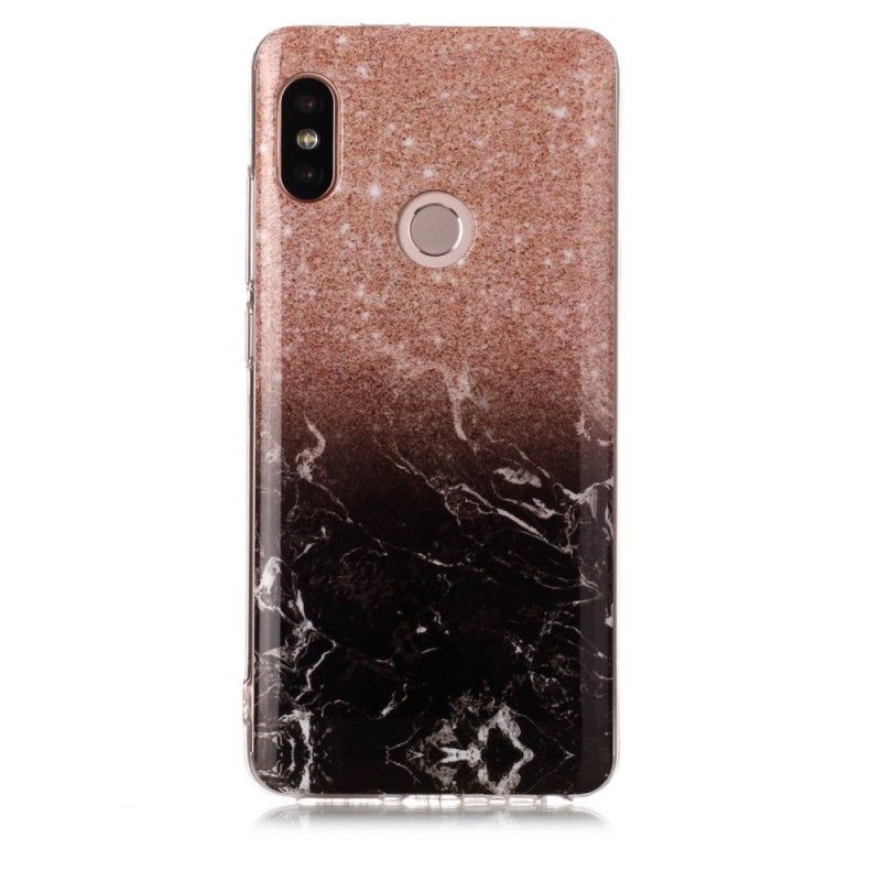 Coque Xiaomi Redmi Note 5 Marbre Paillettes