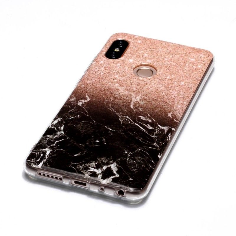 Coque Xiaomi Redmi Note 5 Marbre Paillettes