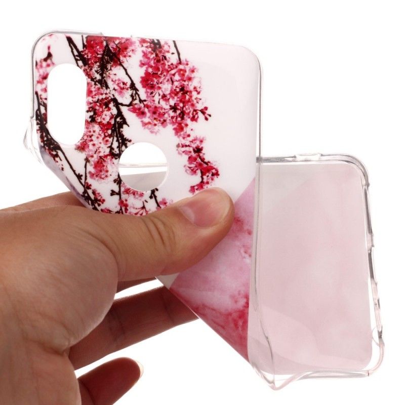 Coque Xiaomi Redmi Note 5 Marbrée Fleurs De Prunier