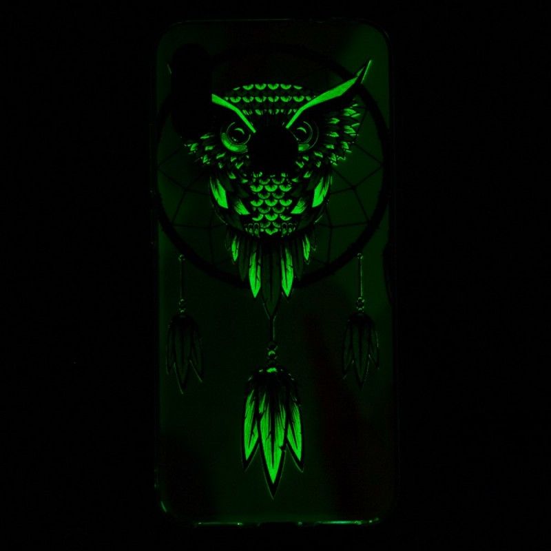 Coque Xiaomi Redmi Note 7 Attrape Rêves Hibou Fluorescente