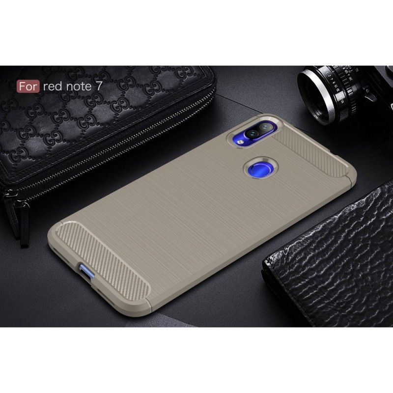 Coque Xiaomi Redmi Note 7 Fibre Carbone Brossée