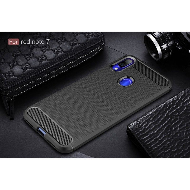 Coque Xiaomi Redmi Note 7 Fibre Carbone Brossée