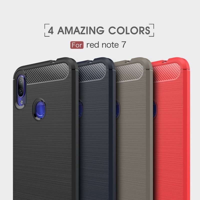 Coque Xiaomi Redmi Note 7 Fibre Carbone Brossée