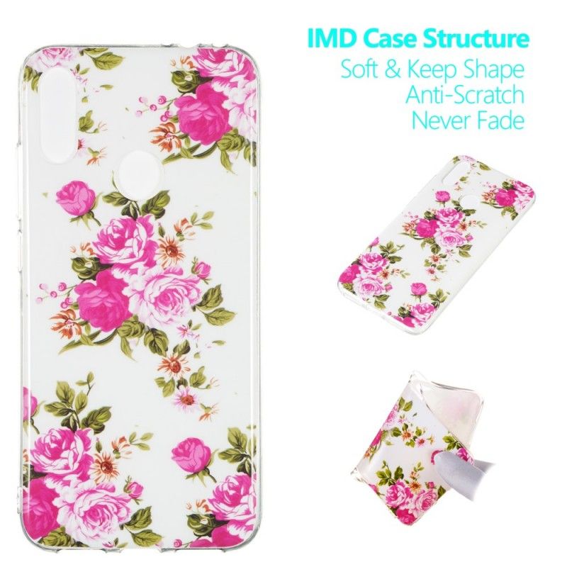 Coque Xiaomi Redmi Note 7 Fleurs Liberty Fluorescente