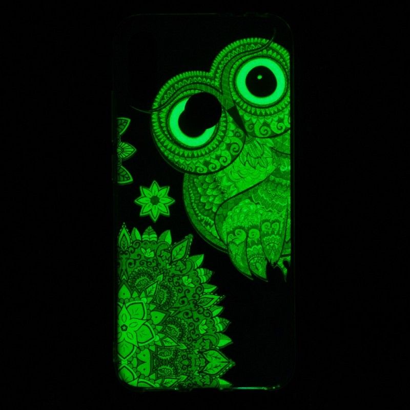Coque Xiaomi Redmi Note 7 Hibou Mandala Fluorescente