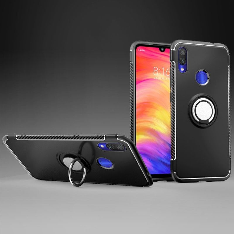 Coque Xiaomi Redmi Note 7 Ring Fibre Carbone