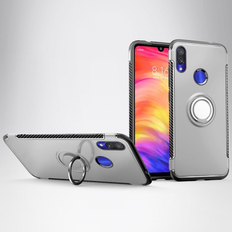 Coque Xiaomi Redmi Note 7 Ring Fibre Carbone