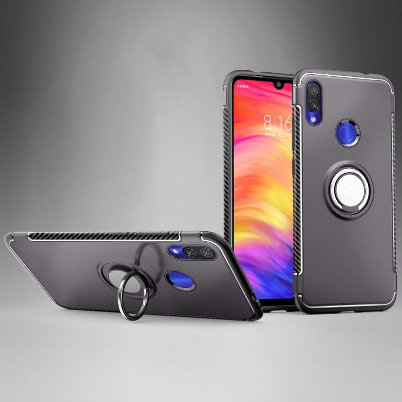 Coque Xiaomi Redmi Note 7 Ring Fibre Carbone