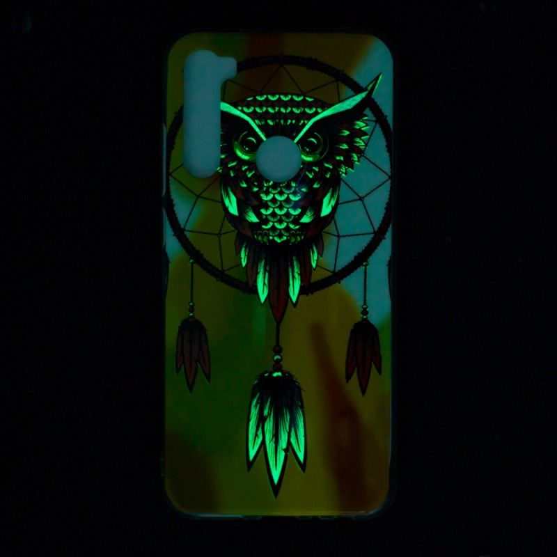 Coque Xiaomi Redmi Note 8 Attrape Rêves Hibou Fluorescente