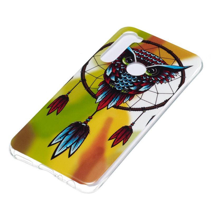 Coque Xiaomi Redmi Note 8 Attrape Rêves Hibou Fluorescente