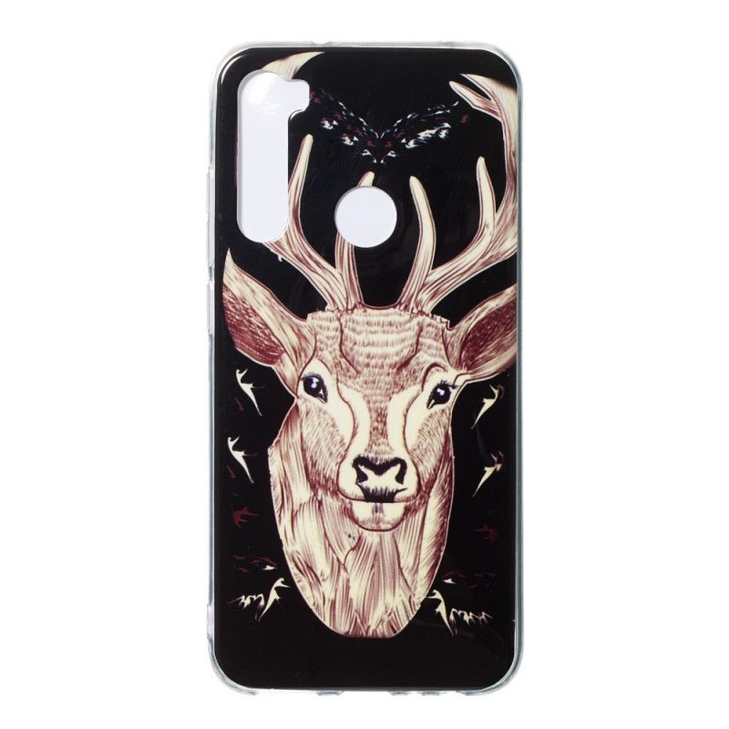 Coque Xiaomi Redmi Note 8 Cerf Majestueux Fluorescente