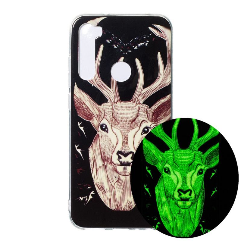 Coque Xiaomi Redmi Note 8 Cerf Majestueux Fluorescente