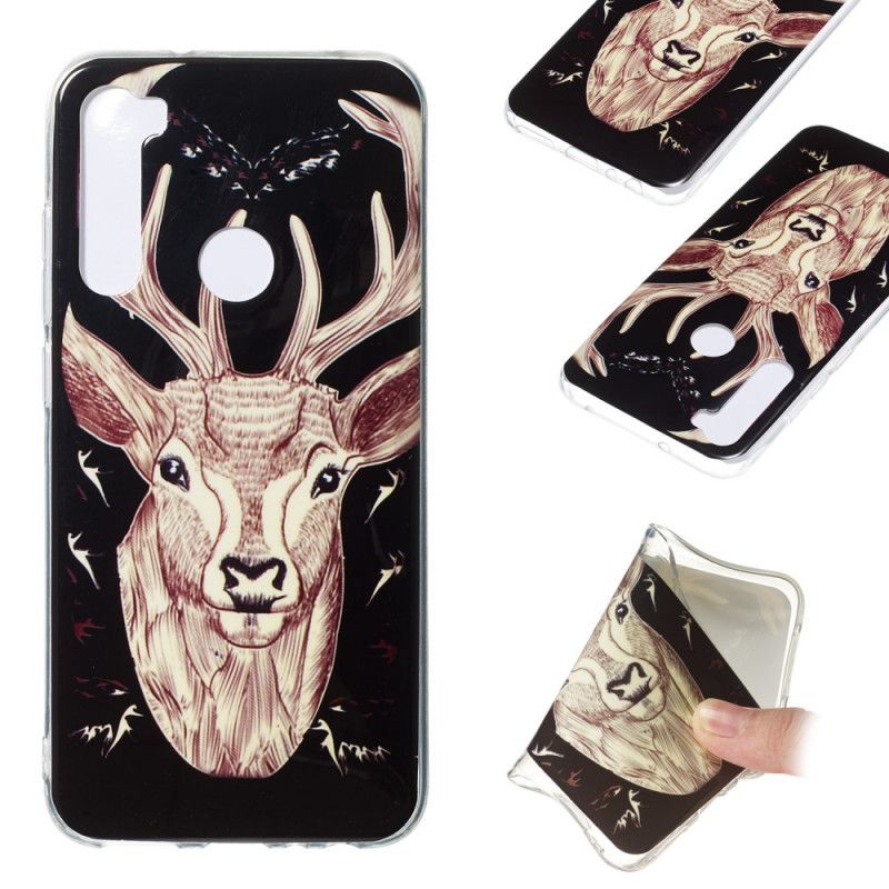 Coque Xiaomi Redmi Note 8 Cerf Majestueux Fluorescente