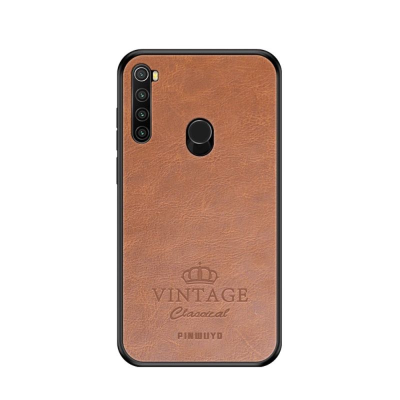 Coque Xiaomi Redmi Note 8 Effet Cuir Vintage Pinwuyo