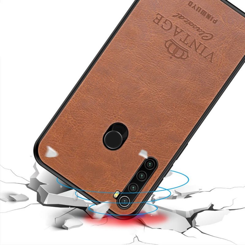 Coque Xiaomi Redmi Note 8 Effet Cuir Vintage Pinwuyo