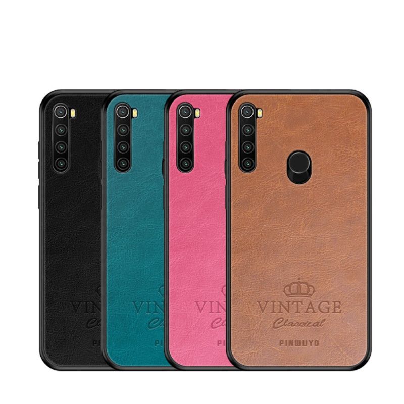 Coque Xiaomi Redmi Note 8 Effet Cuir Vintage Pinwuyo