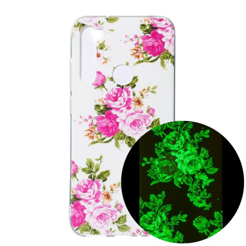 Coque Xiaomi Redmi Note 8 Fleurs Liberty Fluorescente